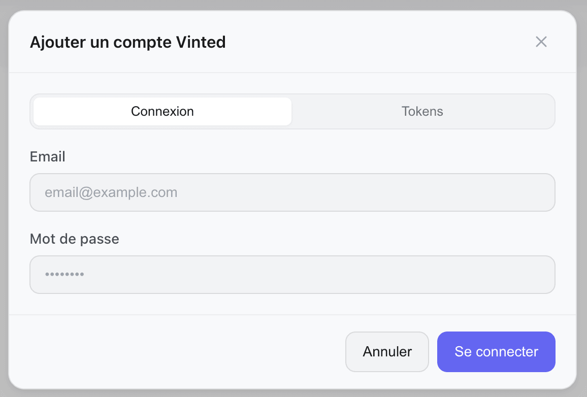 Kops email and password login form